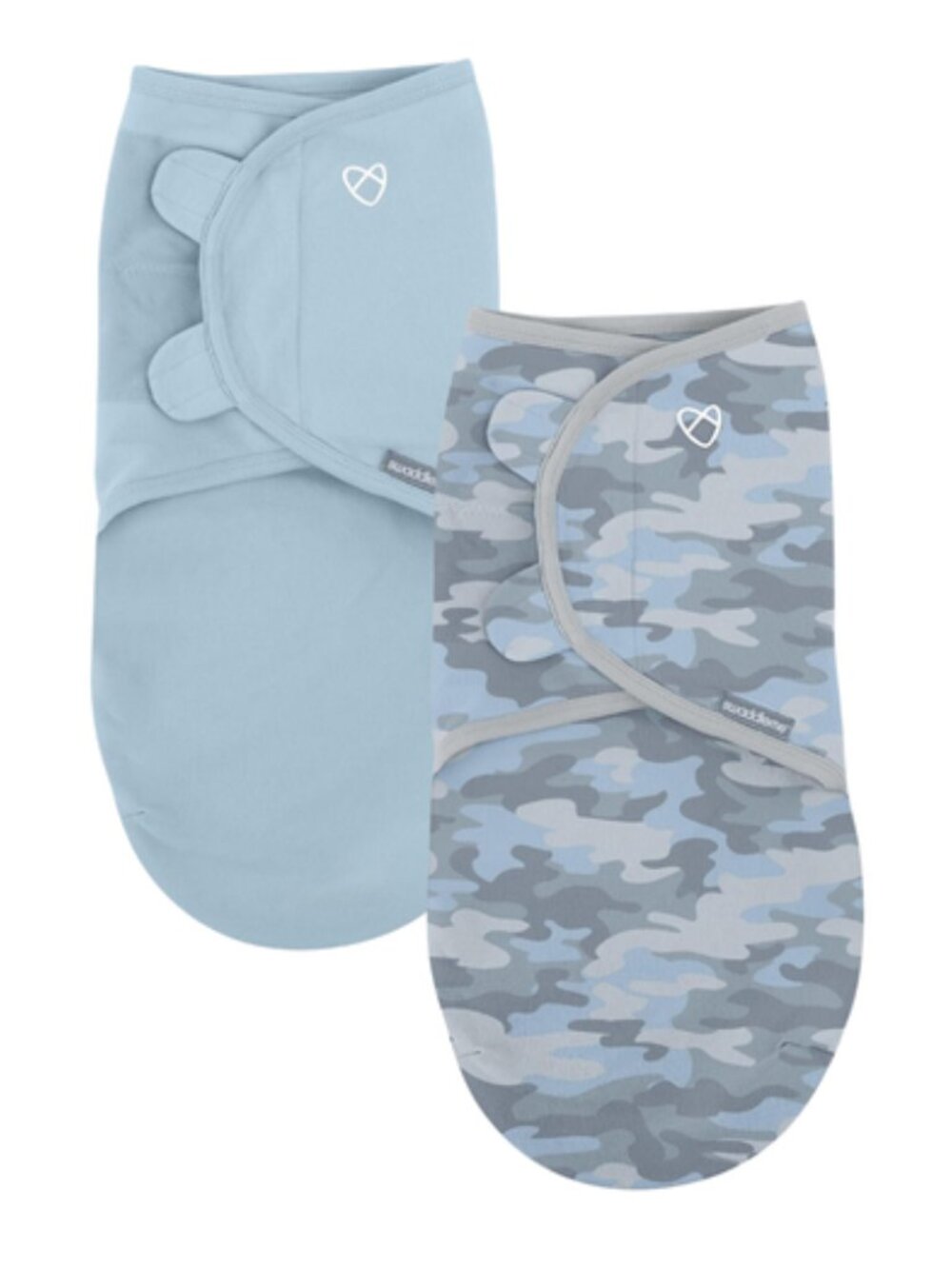 SwaddleMe Two-Pack Original Swaddle (0-3M) - Light Blue and Blue Camo